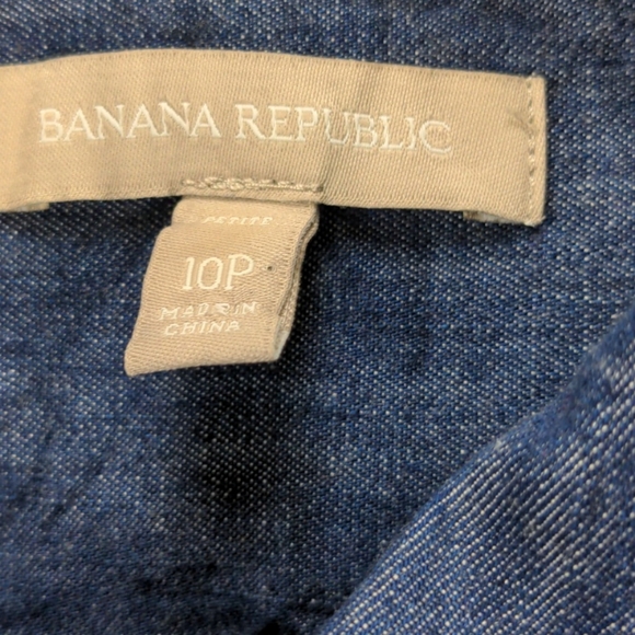 Banana Republic Blue Dress Size 10P - Picture 3 of 4